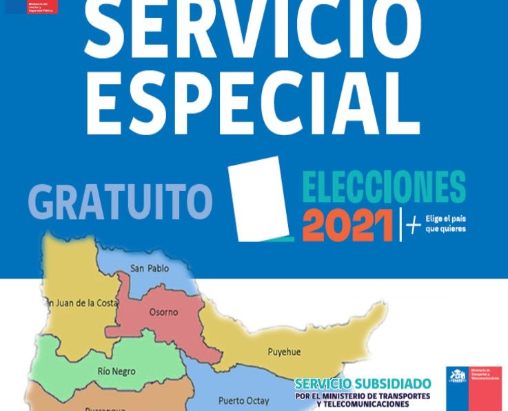 Recorridos Gratuitos de Transporte Público de Pasajeros para la Provincia de Osorno.