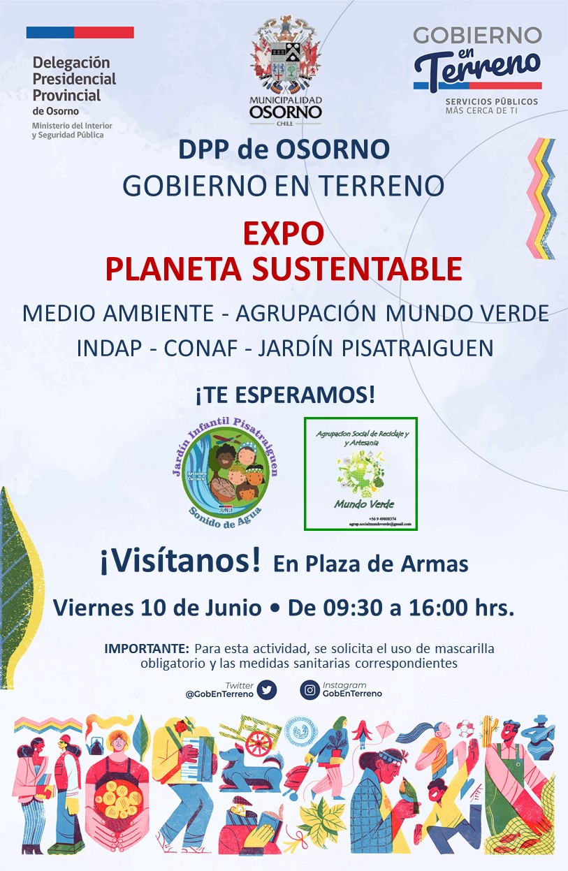 Delegación de Osorno impulsa feria que promueve el reciclaje y cuidado del medioambiente