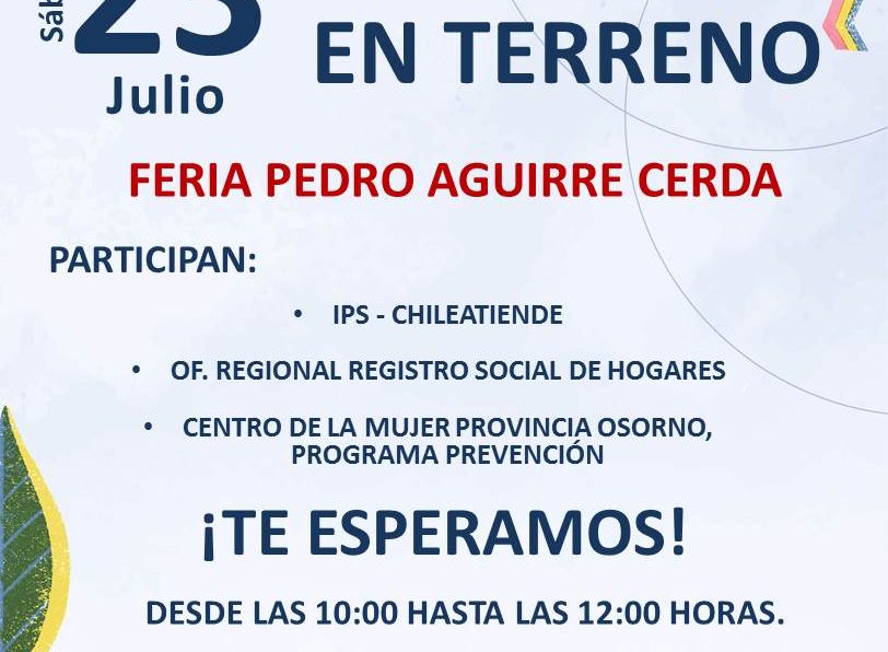 Este sábado 23 Gobierno en Terreno se traslada a la Feria Pedro Aguirre Cerda